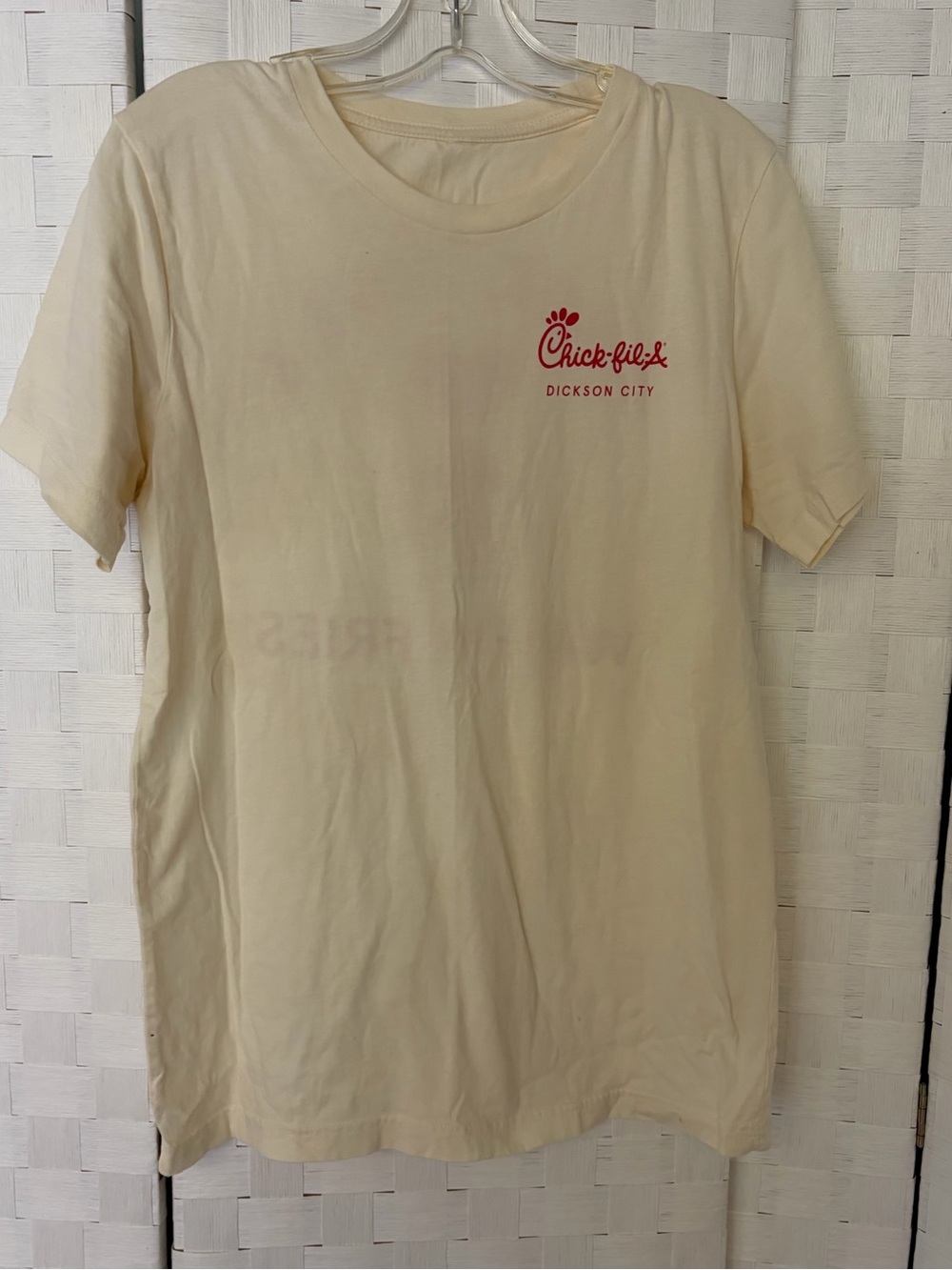 Chick-fil-A Dickson City Logo Tee - Cream with Red Print